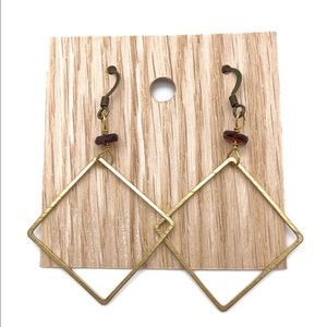 Seeds  Semi Precious Garnet Stone Earrings